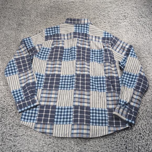Weatherproof Vintage Shirt Men Extra Large Blue Flannel Lumberjack Casual Button - Picture 5 of 6